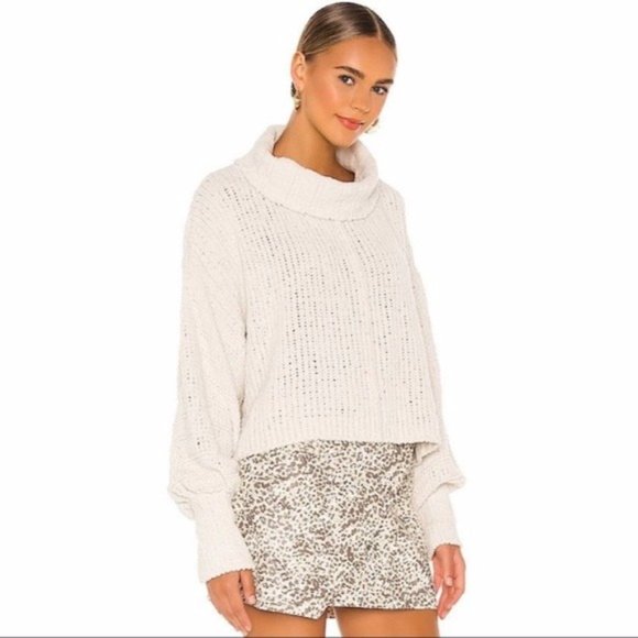 FREE PEOPLE Be Yours Cowl Neck Sweater - Vanilla Bean - NWT - Picture 5 of 6